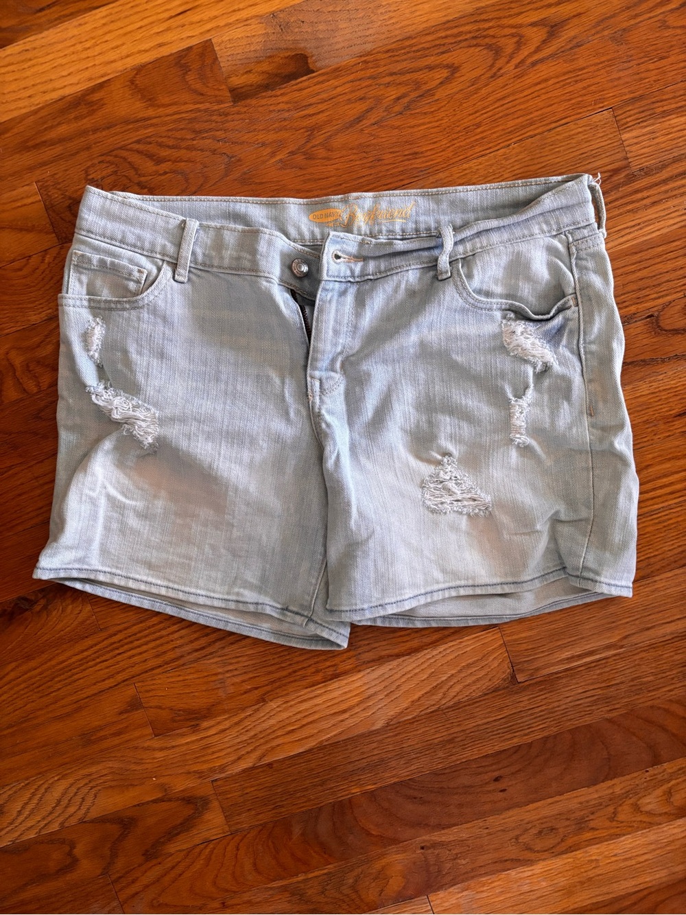 Old Navy Light Blue Distressed Denim Shorts
